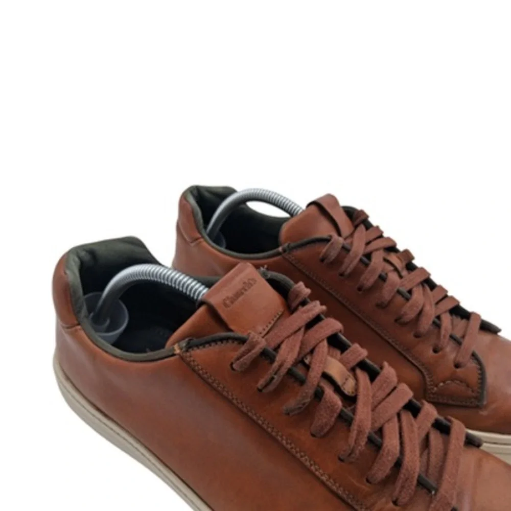 Church's Mirfield Shoes Mens US 10.5 UK 9.5 Brown Leather Sneakers Made In Italy